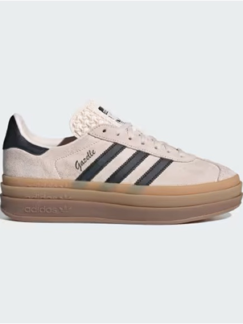 adidas Gazelle Bold Platform Women’s Sneakers in pink with Black Stripes